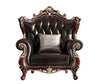 Royal Look Button Tufted Classic Leather Sofa Set / Lixra
