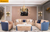 Ergonomic Design Beautiful Color Combination Leather Sofa / Lixra