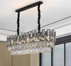 Modern Stylish Oval Hanging Black Chandelier - Lixra