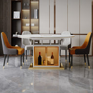 2-in-1 Glamorous Expandable Dining Table Set / Lixra