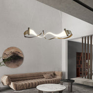 Contemporary Curvy Design Acrylic Chandelier - Lixra