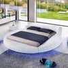 Modern Marvelous Cozy Leather Round Bed - Lixra