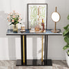 46.4" Contemporary Style Luxurious Glossy Marble Table Top Accent Table / Lixra