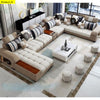 Enchanting Minimalist Modern Beige And Off-White Fabric Sectional Sofa - Lixra