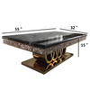 Modern High End Glossy Black Shining Marble Coffee Table / Lixra