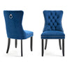 Elegant Velvet Fabric Dinning Chair With Solid Metal Legs / Lixra