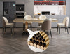 Nordic Style Gold Finish Marble-Top Dining Table Set / Lixra