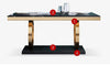 Cutting Edge Rich Brilliant Marble-Top Dining Table Set / Lixra