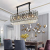 Modern Stylish Oval Hanging Black Chandelier - Lixra