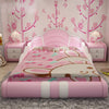 Modern Endearing Comfy Leather Palatial Kids Bed - Lixra