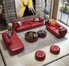 Button Tufted Delectable Leather Sofa Set - Lixra