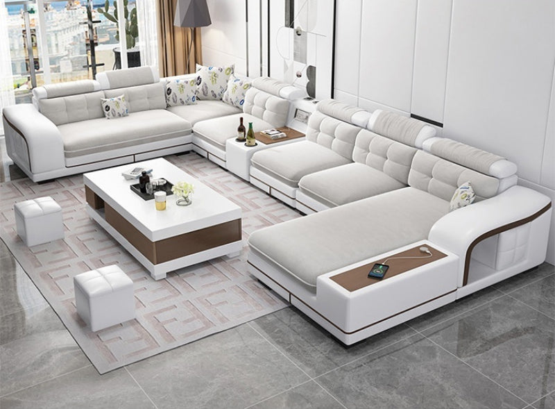 Versatile Modern Cozy Fabric Sumptuous Sectional Sofa - Lixra