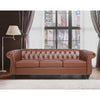 3 Seater Chesterfield Design Alluring Comfy Leather Sofa-Lixra