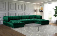 Velvet Upholstered Sectional Sofa Set / Lixra