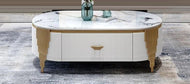 Handcrafted Wooden Marble Coffee Table / Lixra