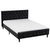 Button Tufted Modern Stunning Leather Bed - Lixra