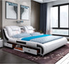 Modern Multi-Functional Cozy Leather Astounding Leather Bed - Lixra