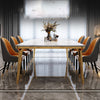 Italian Style Glamourous Marble-Top Dining Table Set / Lixra
