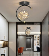 Glossy Finish Semi-Flush Mounted Ceiling Light / Lixra