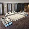 Gracious Design Splendid Leather Sofa Set With LED Lights/Lixra
