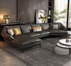Exquisite Design Arc-Shaped Leather Sectional Sofa / Lixra
