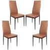 Rustic Base Modern Designed Non-Slip Leather Dining Chairs - Lixra