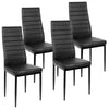 Rustic Base Modern Designed Non-Slip Leather Dining Chairs - Lixra