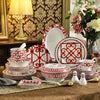 Traditionally Design Porcelain On-Glazed Dinnerware Set / Lixra