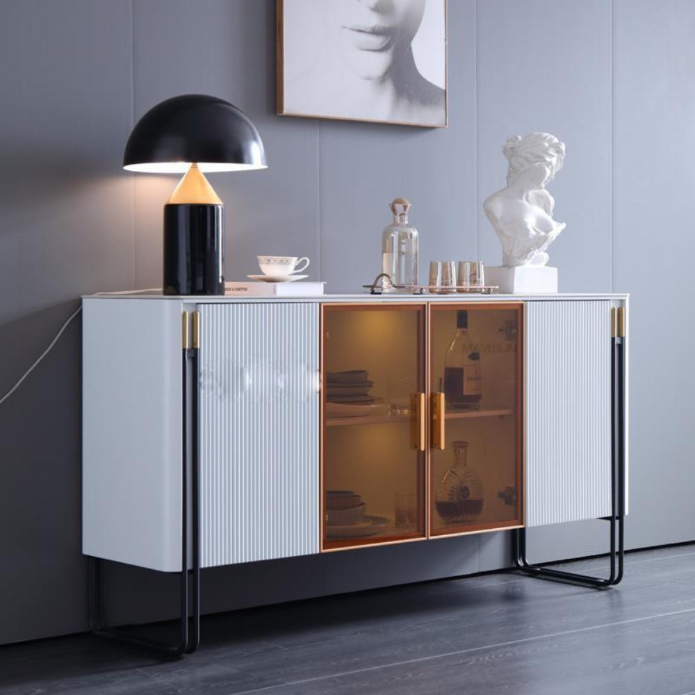 Modern Appealing Lavishing Marble-Top Buffet Table - Lixra