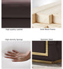 Button Tufted Design Luxurious Leather Sofa Set - Lixra