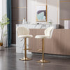 Set of 2 Modern Design Velvet Adjustable High-Raised Chair With Golden Base / Lixra