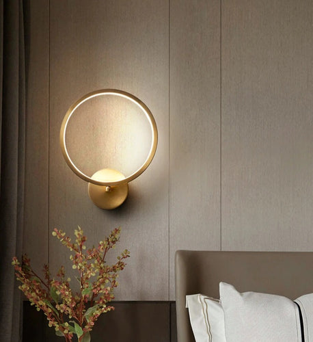 Modern Circular LED Gold Wall Sconces - Lixra