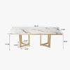 Modern Design Minimalist Style Glossy Marble Top Dining Table / Lixra