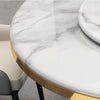 Glossy Finish Modern Luxurious Marble Top Dining Table With Lazy Susan / Lixra