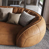 Light Luxury Ostentatious Arc Shaped Leather Sofa - Lixra