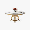 Modern Round 360° Rotatable Dining Table With Lazy Susan / Lixra