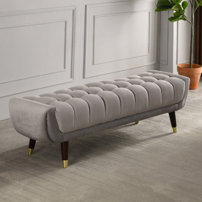Ravishing Modern Button Tufted Fabric Ottoman - Lixra