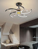 Nordic Style Semi-Flush Mounted Light with Ceiling Fan