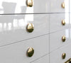 Glossy White Polish Marble Top Buffet Table - Lixra