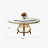 Modern Round 360° Rotatable Dining Table With Lazy Susan / Lixra
