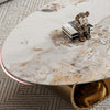 Luxury Oval Slate Coffee Table For Living Room / Lixra
