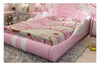 Modern Endearing Comfy Leather Palatial Kids Bed - Lixra