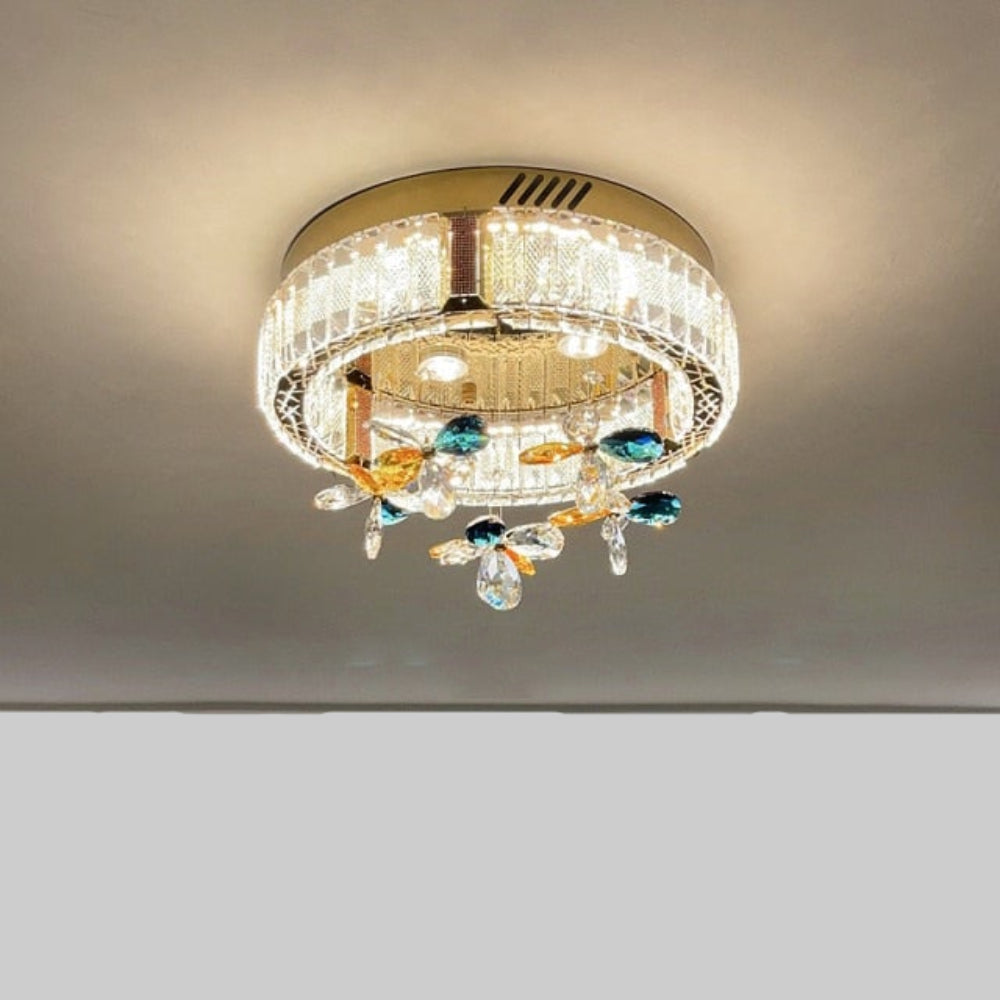 Dazzling Luxury Crystal Gold Ceiling Light - Lixra