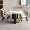 Exquisite Style Modern Sintered Stone Table Top Dining Table Set / Lixra