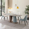 Antique Style Contemporary Sintered Stone Dining Table Set With 6 Chairs / Lixra