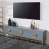 78" Modern Luxurious Solid Wood TV Cabinet With Storage / Lixra