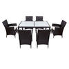 Tempered Glass Patio Dining Table Set / Lixra