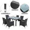 Tempered Glass Patio Dining Table Set / Lixra