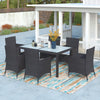 Tempered Glass Patio Dining Table Set / Lixra