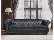 3 Seater Chesterfield Design Alluring Comfy Leather Sofa-Lixra